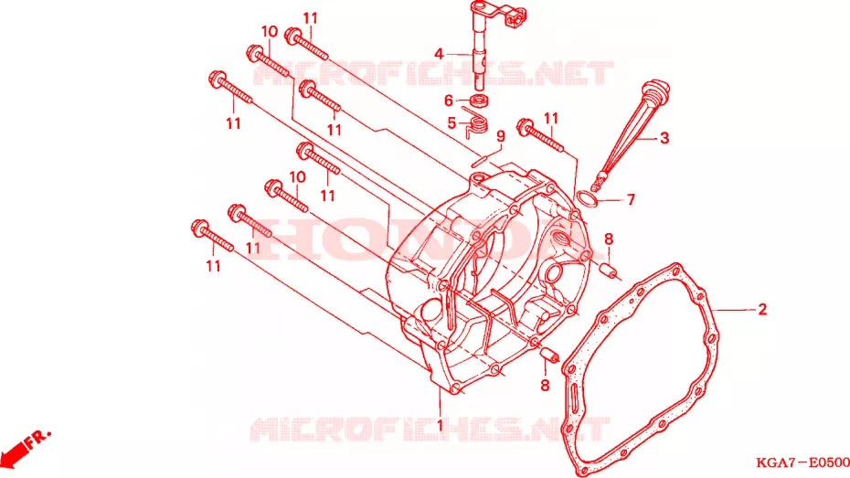 TAMPA CARTER DIREITA Honda MOTO 125 CG 2008  CG125ES7