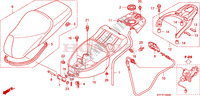 BANCO/CAIXA BAGAGEM para Honda SH 125 R, REAR DRUM BRAKE, SPECIAL 2008