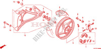 RODA TRASEIRA/BRACO OSCILANTE para Honda SH 125 S TOP CASE SPECIAL 2ED 2007