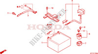 BATERIA para Honda SH 125 R, REAR DRUM BRAKE, TOP BOX 2010