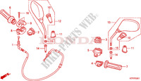 INTERRUPTOR/CABO/RETROVISOR  para Honda SH 125 R, REAR DRUM BRAKE, TOP BOX 2010