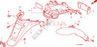 GUARDA LAMAS TRASEIRO para Honda PES 125 INJECTION SPECIAL 2010