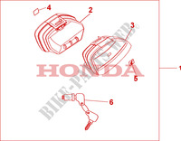 CONJUNTO DE PANNIER ESTREITO para Honda XL 1000 VARADERO ABS 2009