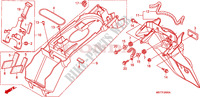GUARDA LAMAS TRASEIRO para Honda XL 1000 VARADERO ABS RED 2008
