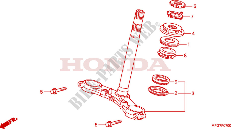COLUNA DIRECCAO para Honda CB 600 F HORNET 2008