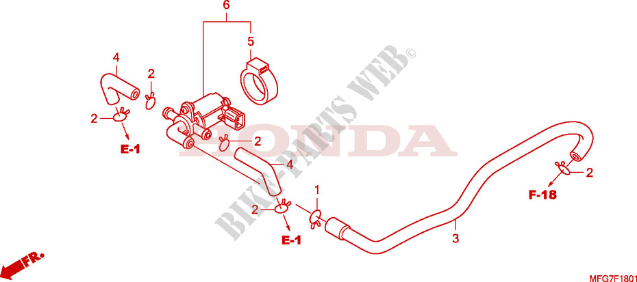 CONTROLO INJECCAO AR VALVULA para Honda CB 600 F HORNET 34HP 2008