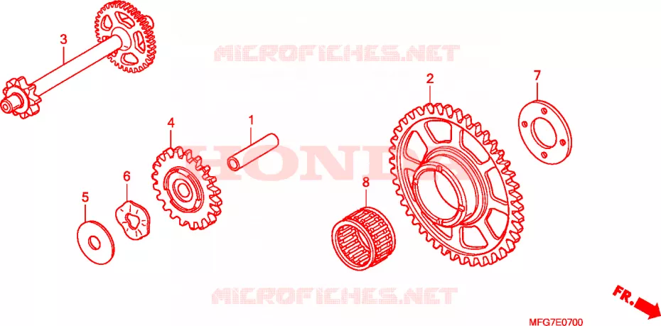 ENGREN ACIONADOR PARTIDA Honda MOTO 600 HORNET 2007  CB600FA7
