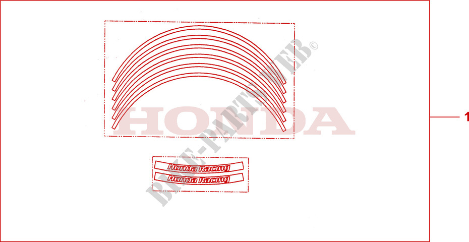 ETIQUETAS DE RODA SET YELLOW para Honda CB 600 F HORNET ABS 34HP 2008