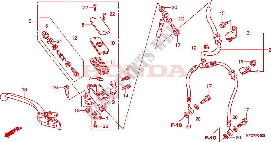 TRAVAO FR.BOMBA PRINCIPAL(CB600F/F3) para Honda CB 600 F HORNET 2008