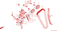 CORRENTE ARVORE CAMES/TENSOR para Honda CBX 750 PATROL LIGHT RED 1987