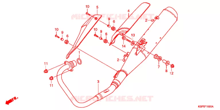SILENCIADOR ESCAPE(2) Honda MOTO 150 CBF 2011  CBF150MB