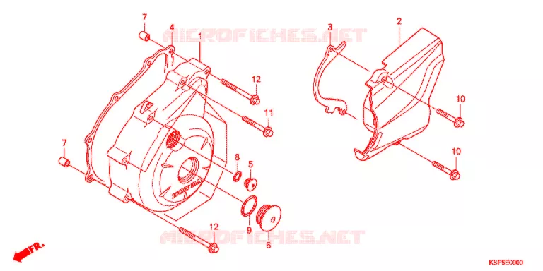 TAMPA CARTER ESQUERDA/ GERADOR(2) Honda MOTO 150 CBF 2011  CBF150MB