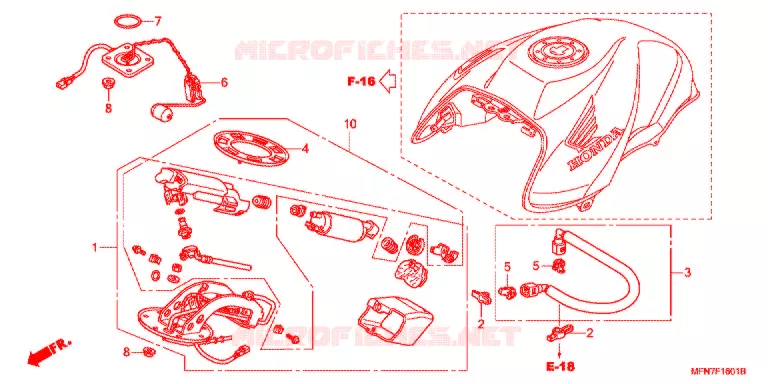 DEPOSITO COMBUSTIVEL/BOMBA COMBUSTIVEL Honda MOTO 1000 CB 2012  CB1000RC