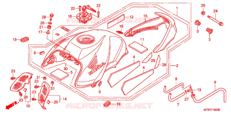 DEPOSITO COMBUSTIVEL Honda MOTO 1000 CB 2012  CB1000RC