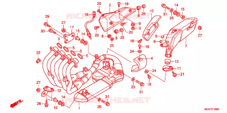 SILENCIADOR ESCAPE(2) Honda MOTO 600 CBR 2012  CBR600FAC