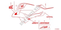 EMBLEMA/FAIXA (2) para Honda CB1 125 RUEDAS FUNDIDAS 2012