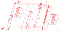 FORQUILHA FRENTE para Honda CB1 125 RADIOS RUEADA 2012