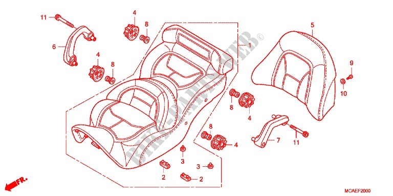 ASSENTO SIMPLES(2) para Honda GL 1800 GOLD WING ABS 2012