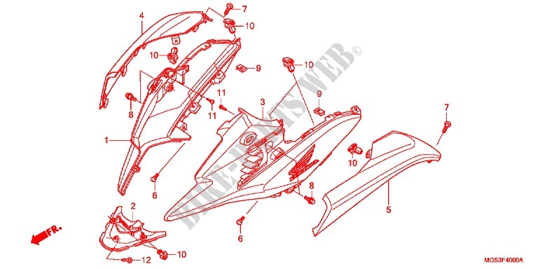 CAPOTA DIANT./CAPO LATERAL/PARA BRISA para Honda NC 700 X ABS 35KW 2012