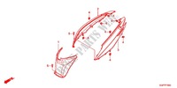 CARENAGEM TRASEIRA (NSC50WHC/MPDC) para Honda VISION 50 2012