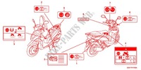 ETIQUETA CUIDADO (NSC50WHC/MPDC) para Honda VISION 50 2012