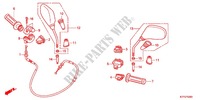 MANETE/INTERRUPTOR/CABO/RETROVISOR para Honda SH 125 TOP BOX 2012