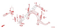 DESCANCO CENTRAL/PEDAL TRAVAOES para Honda SH 300 R ABS BLANC TYPE 2F 2012
