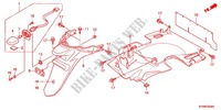 GUARDA LAMAS TRASEIRO para Honda SH 300 R ABS BLANC TYPE F 2012