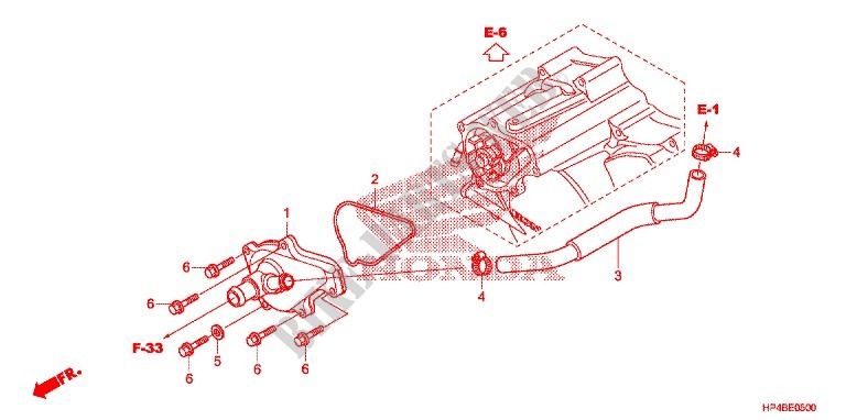 TAMPA BOMBA AGUA para Honda FOURTRAX 420 RANCHER 4X4 Electric Shift 2012