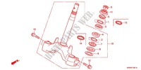 COLUNA DIRECCAO/PONTE SUPERIOR (WW125EX2C/EX2D/D) para Honda PCX 125 SPECIAL EDITION 2012