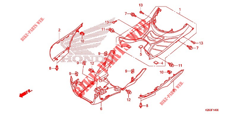SAIA LATERAL/TAMPA CENTRAL para Honda SH MODE 125 2014