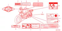 ETIQUETA CUIDADO(1) para Honda CB 1100 ABS 2013