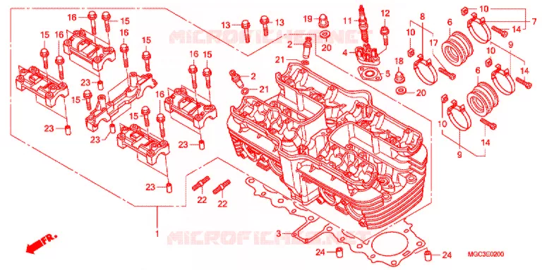 CILINDRO/CABECA MOTOR Honda MOTO 1100 CB 2013  CB1100AD