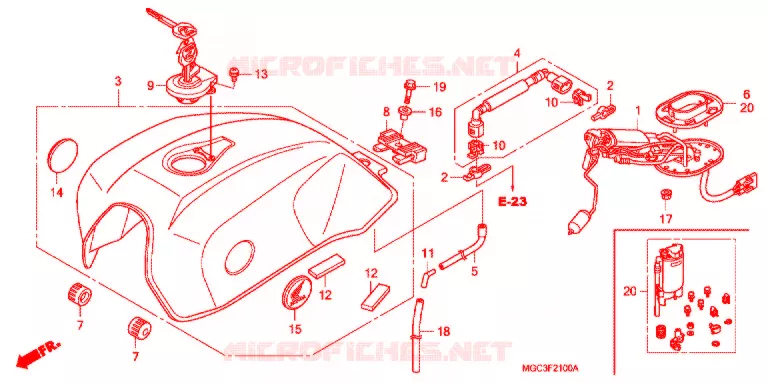 DEPOSITO COMBUSTIVEL/BOMBA COMBUSTIVEL Honda MOTO 1100 CB 2015  CB1100AD