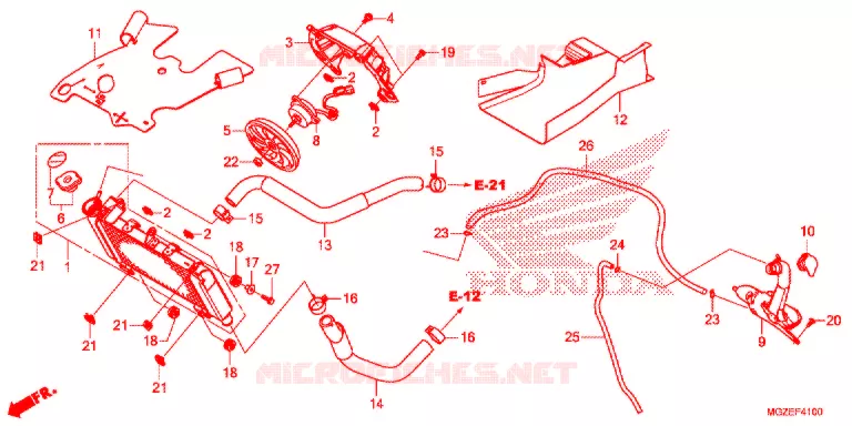RADIADOR Honda MOTO 500 CB 2014  CB500FE