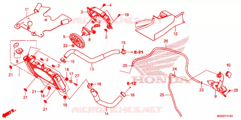 RADIADOR Honda MOTO 500 CB 2013  CB500FAD