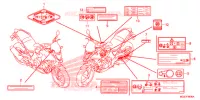 ETIQUETA CUIDADO(1) para Honda CB 500 X 2013