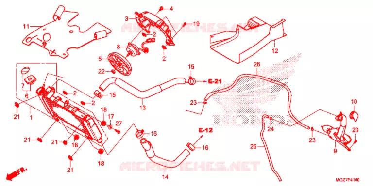 RADIADOR Honda MOTO 500 CB 2013  CB500XD