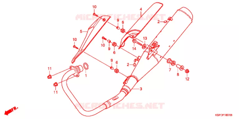 SILENCIADOR ESCAPE (CBF150MB/MC) Honda MOTO 150 CBF 2012  CBF150MC