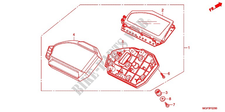 INSTRUMENTOS COMBINADOS para Honda CBR 1000 RR RED 2012