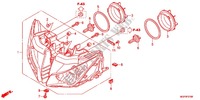 FAROL para Honda CBR 1000 RR VERMELHO PRETO 2012