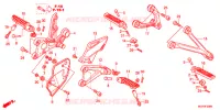 POUSA PES/BRACO DE CONTRA GOLPE/ PEDAL MUDANCAS para Honda CBR 1000 RR BLACK 2012
