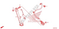 DESCANCO CENTRAL/PEDAL TRAVAOES para Honda CBR 500 R ABS BLANCHE 2013