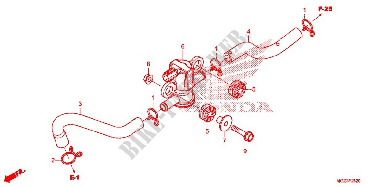 VALVULA SOLENOIDE INJECCAO AR para Honda CBR 500 R ABS BLANCHE 2013