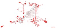 DESCANCO CENTRAL/PEDAL TRAVAOES para Honda CBR 500 R ABS HRC TRICOLOR 2014