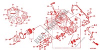 TAMPA CARTER DIREITA para Honda CRF 250 L RED 2013