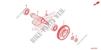 VEIO EQUILIBRAGEM para Honda CRF 250 M RED 2014