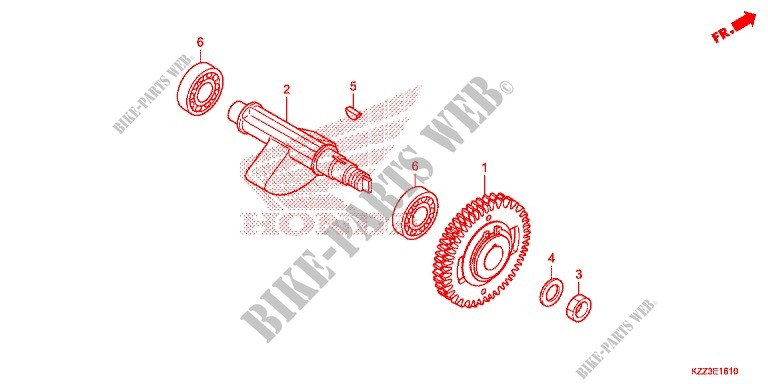VEIO EQUILIBRAGEM para Honda CRF 250 M RED 2015