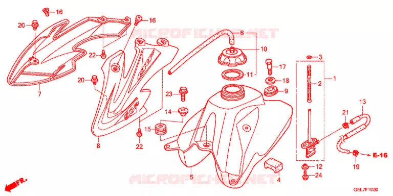 DEPOSITO COMBUSTIVEL Honda MOTO 50 CRF 2012  CRF50FC