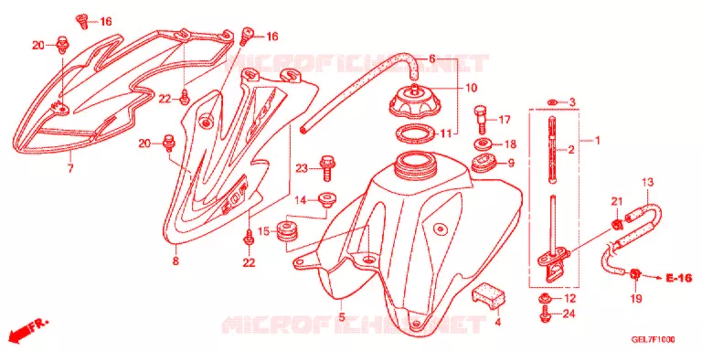 DEPOSITO COMBUSTIVEL Honda MOTO 50 CRF 2014  CRF50FE
